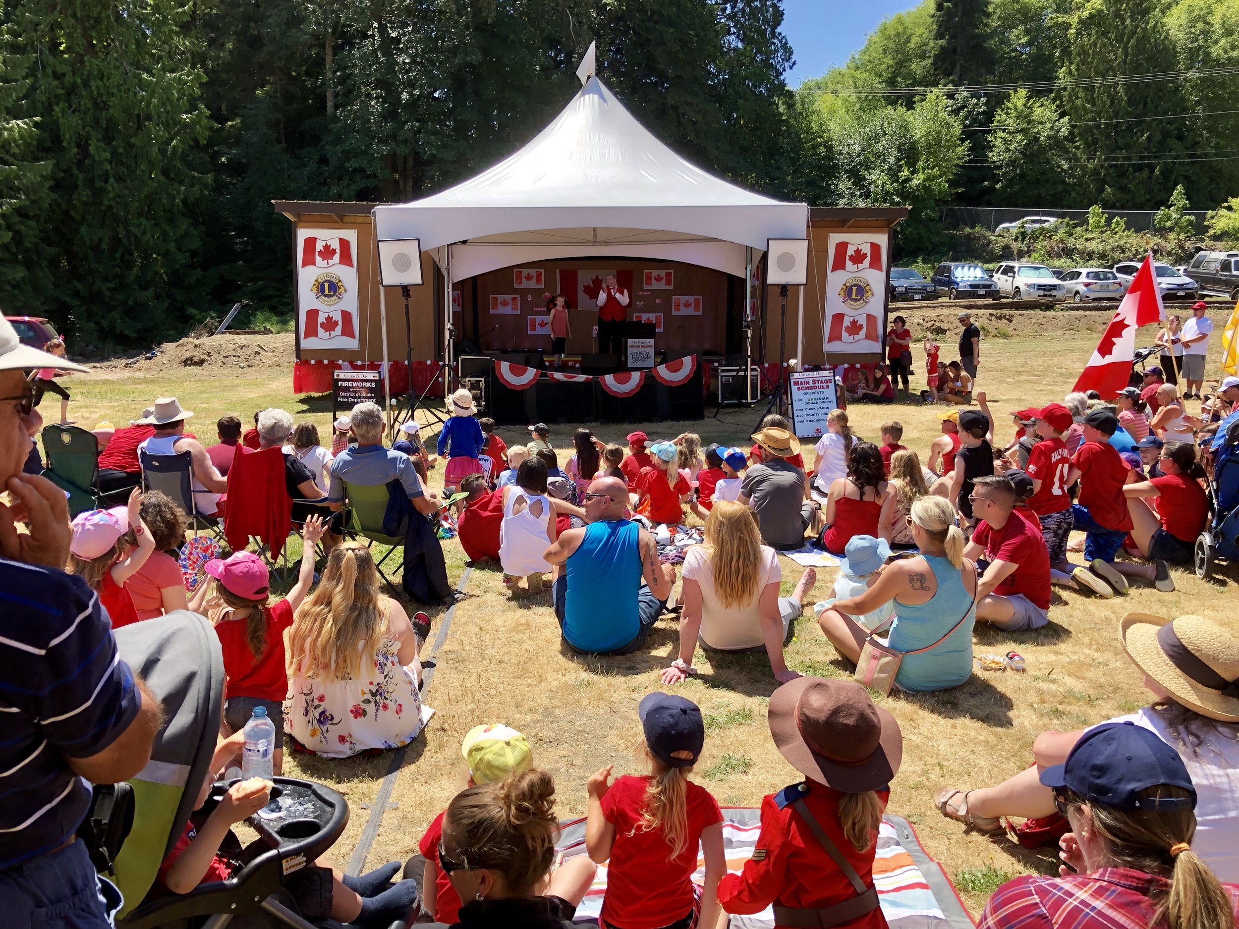Donald Dunphy Professional Magic Entertainment performing at Sooke Lions Club Canada Day 2019