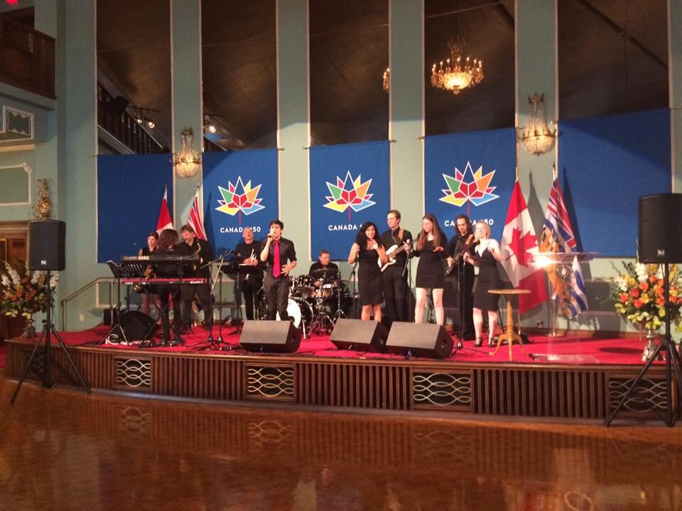 Vic High R&B Band performing at Government House, Victoria 2017