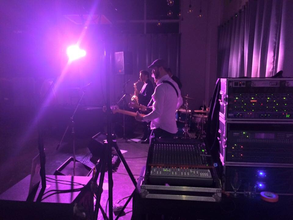Jam Band wrapping up a Ted X Conference at Parkside Hotel Victoria, equipment by Shortt Sound 2015
