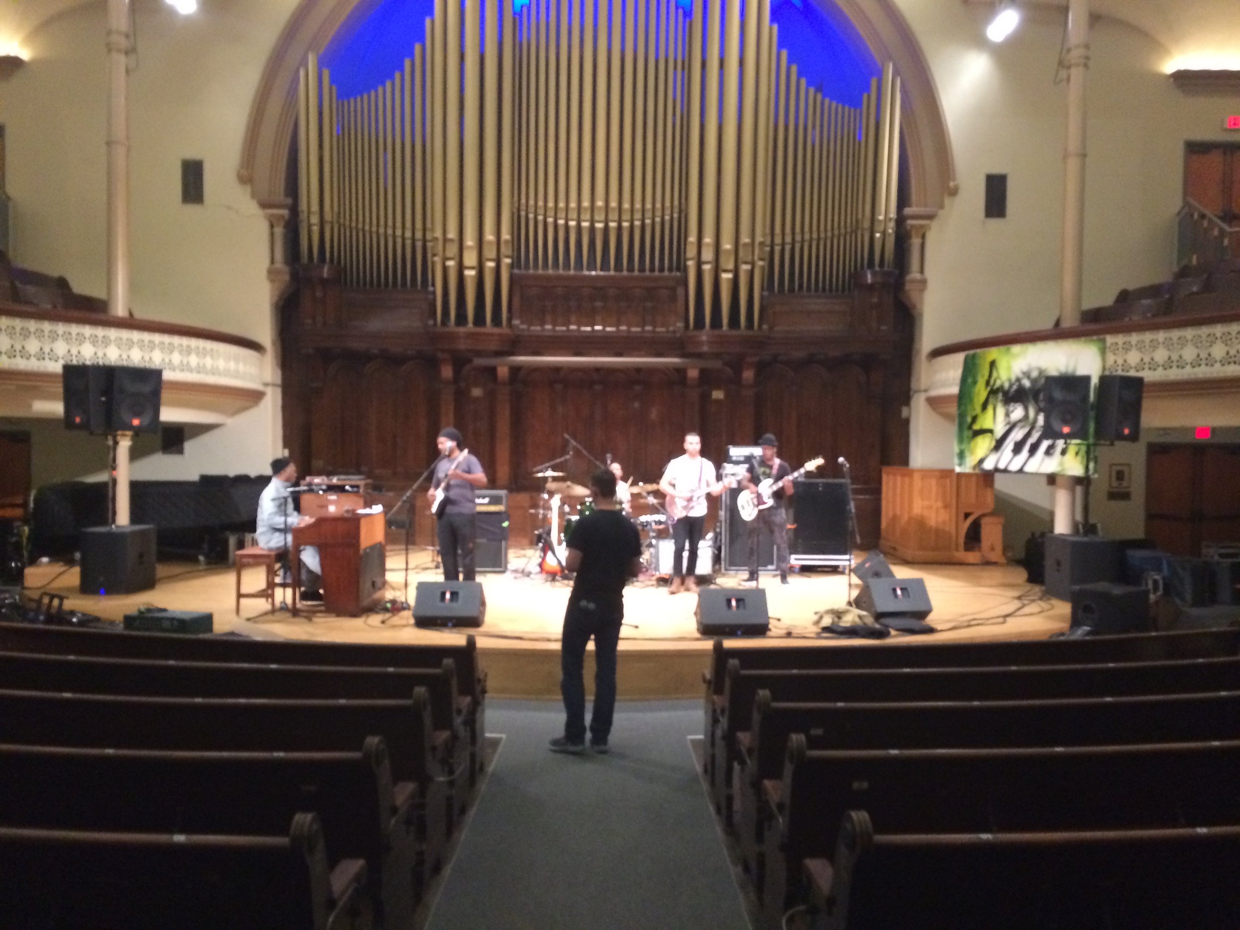 Booker T & The MG's sound check at Alix Goolden Hall. Equipment by Shortt Sound. 2016