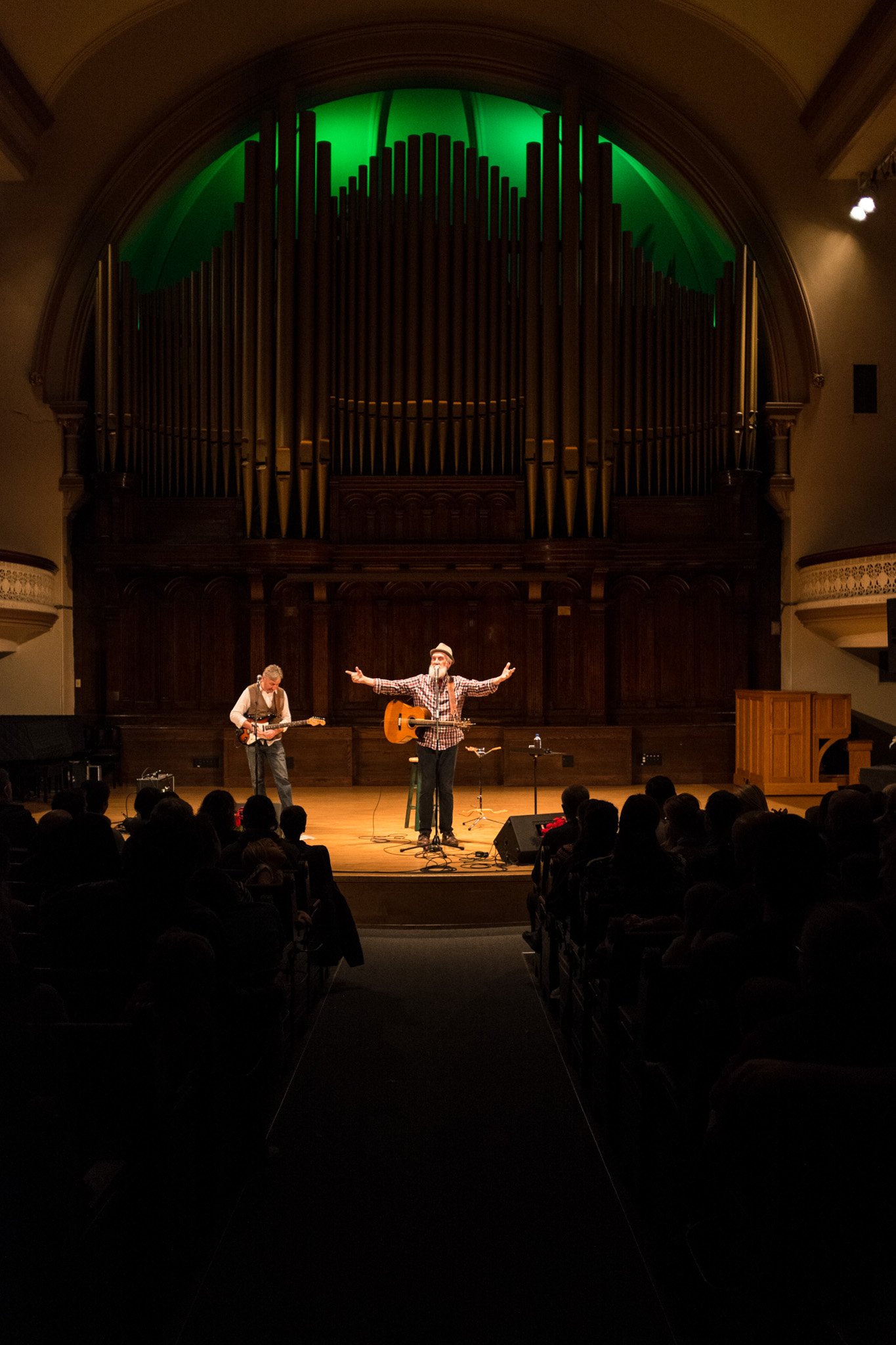 Fred Penner & Paul O'Neill performing at Alix Goolden Hall, equipment by Shortt Sound. 2015