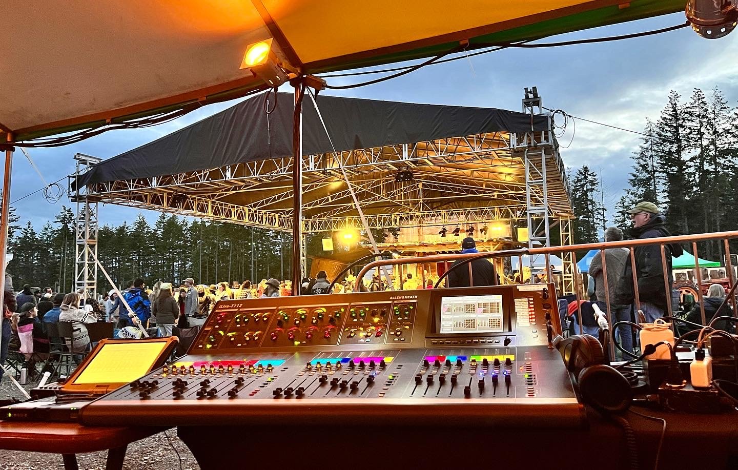 Allen & Heath iLive T112 Digital Mixer at Front-of-House for Cowichan Valley Bluegrass Festival, Laketown Ranch Lake Cowichan 2022