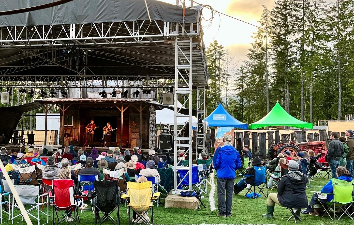 Pharis and Jason Romero performing live at Cowichan Valley Bluegrass Festival, Laketown Ranch Lake Cowichan 2022