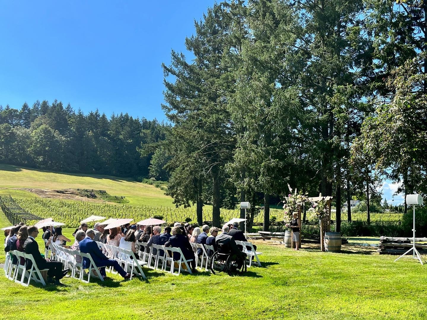 Private wedding ceremony at Church & State Wines, Victoria 2022