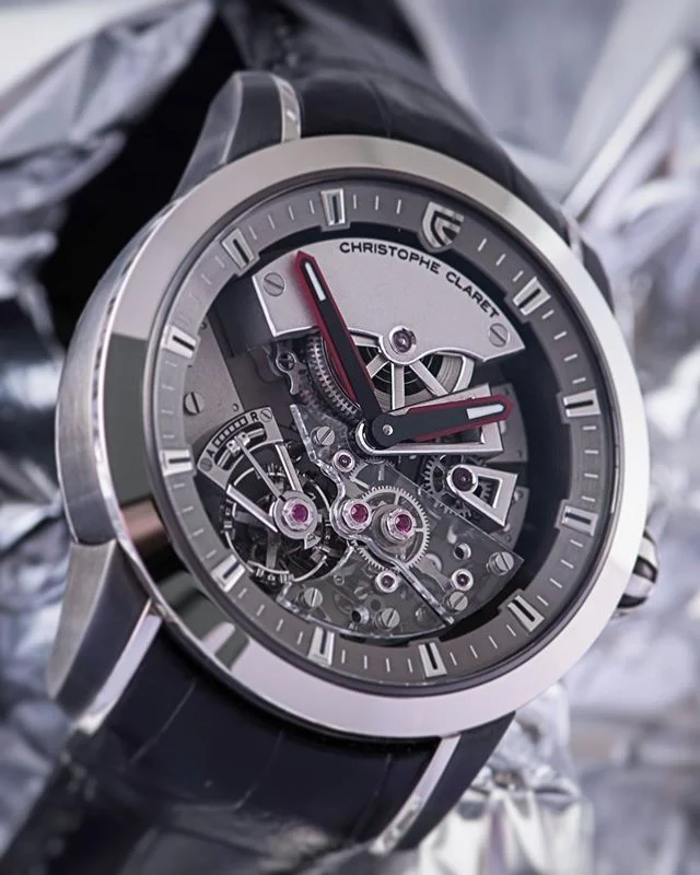 The @christopheclaretofficial Maestoso. Equipped with a detent escapement, a mechanism, usually used for marine chronometers and not wristwatches due to it being susceptible to shocks and the movement of the wrist. Pulled off by CC via three patents 