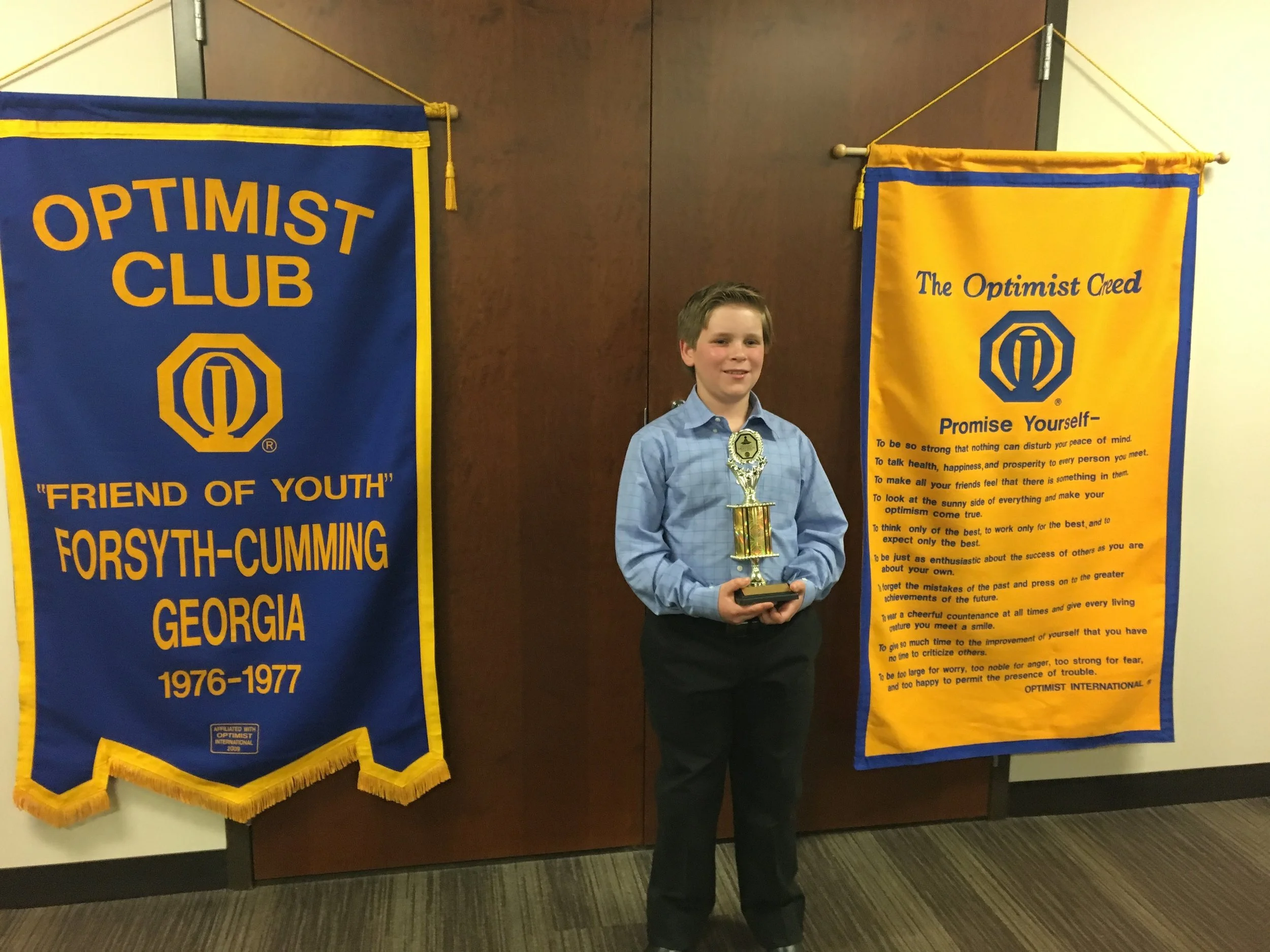1st Place Forsyth County Elementary Oratorical Winner