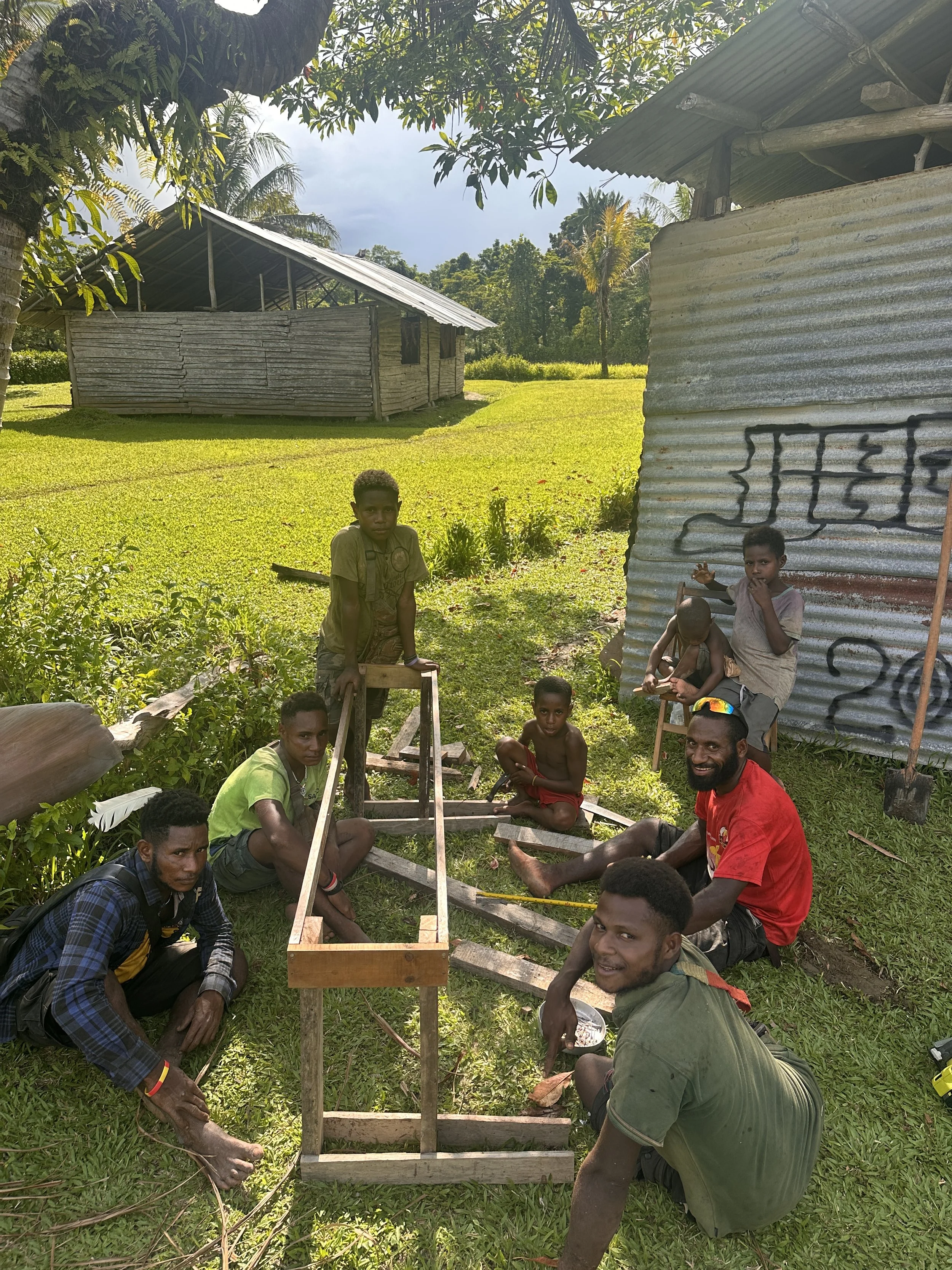  Making desks from any scrap wood they can find! 