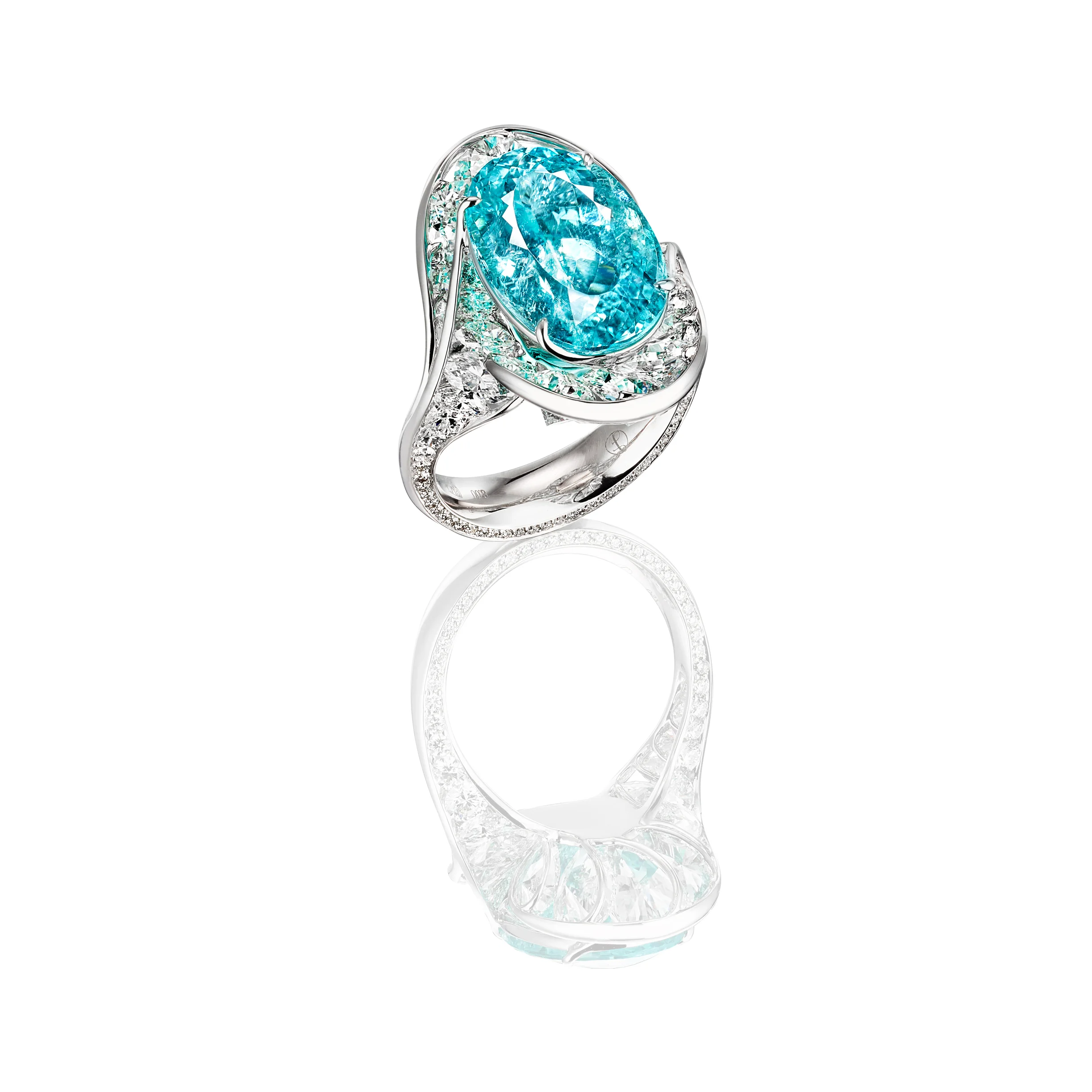 Paraiba & Diamond Ring