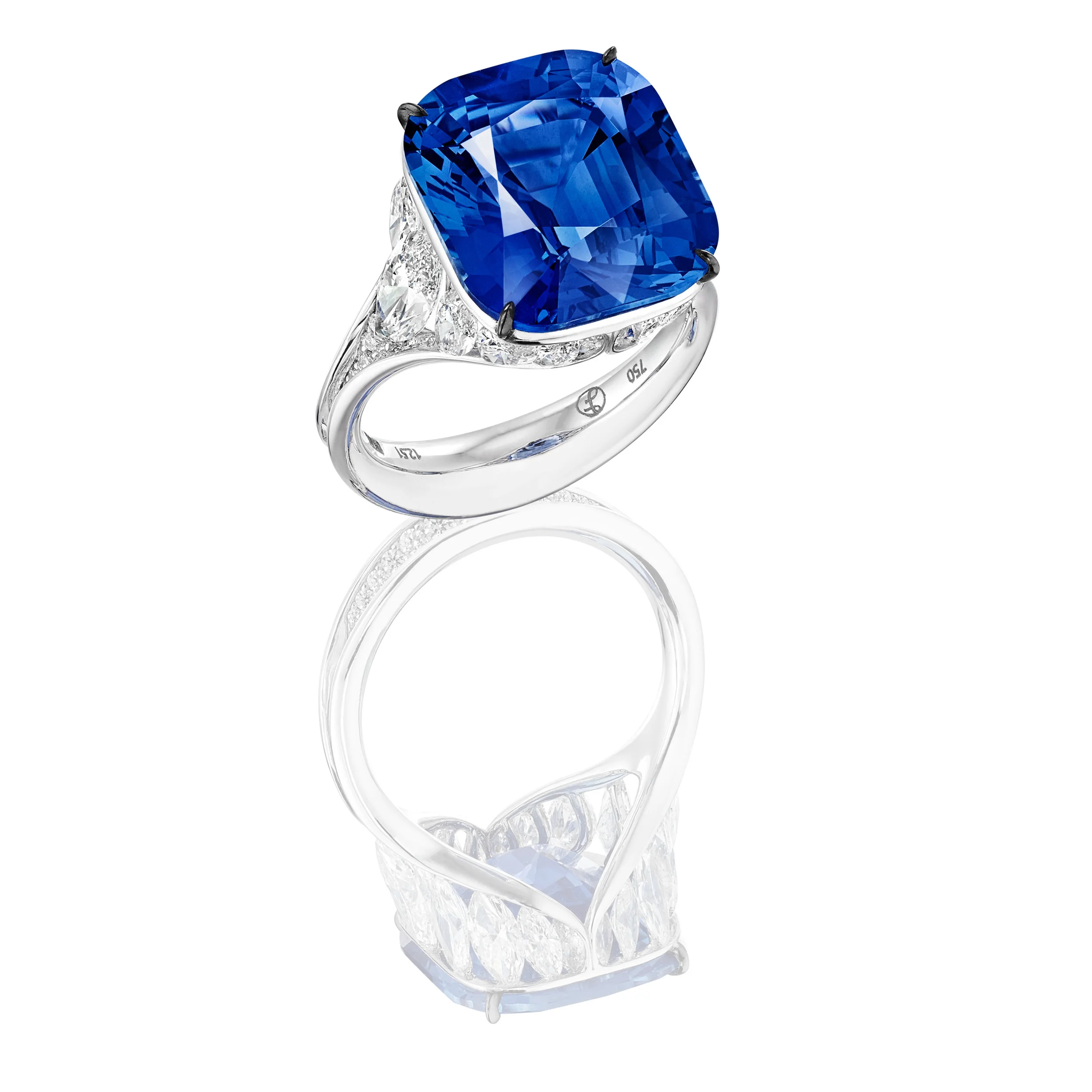 Natural Cornflower Sapphire Ring