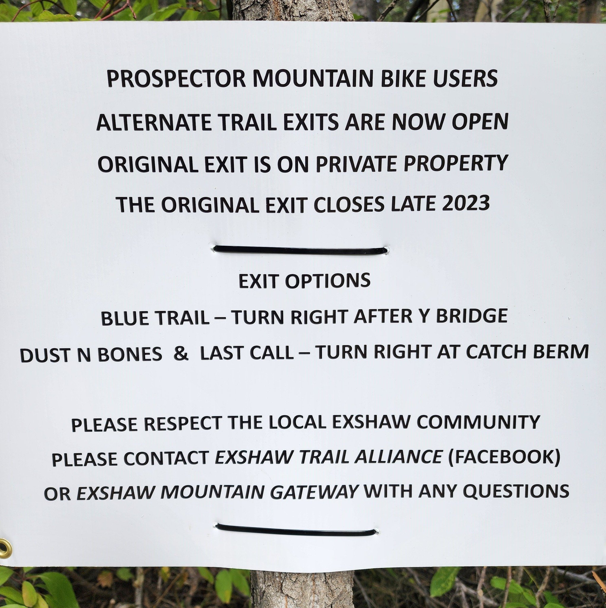 Alternate exits for The Prospector Trail are open and super exciting!  Preferred parking is at the school lot and remember Heart Mountain Store has a great selection of drinks and snacks.  Thanks to all the volunteers who help maintain the trails ove