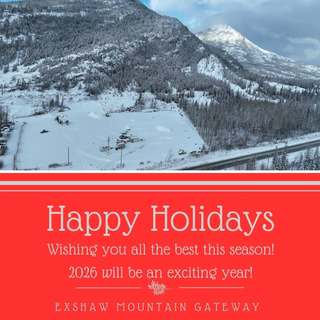 Happy Holidays from our family to yours! Phase 1 construction will start up again in April with final grading, shallow utilities and surface works. 2026 will be an exciting year with home construction this summer! #mountainliving #realestate #bowvall