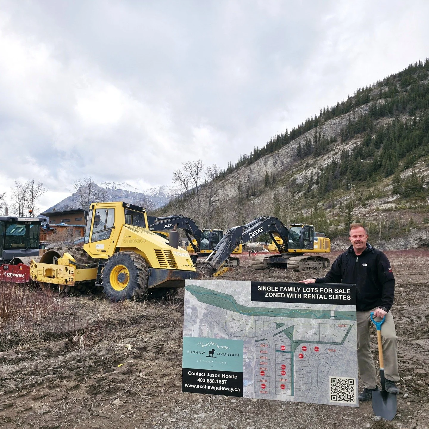Exshaw Mountain Gateway subdivision construction started this week! Proud to have partnered with BECL, McElhanney &amp; Taylor Engineering for this exciting residential development. Rare single family lots are for sale where buyers can select their o
