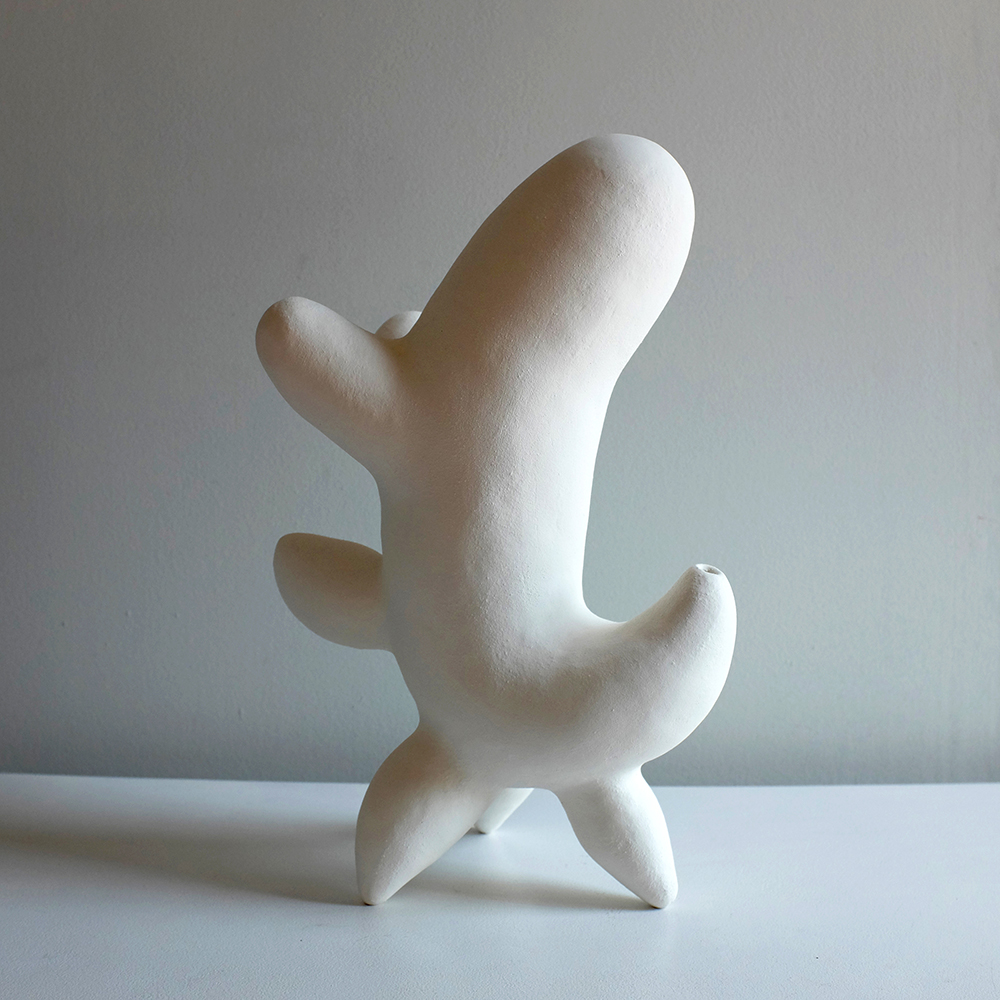 hand-built ceramic, 15.5” x 10.25” x 7”