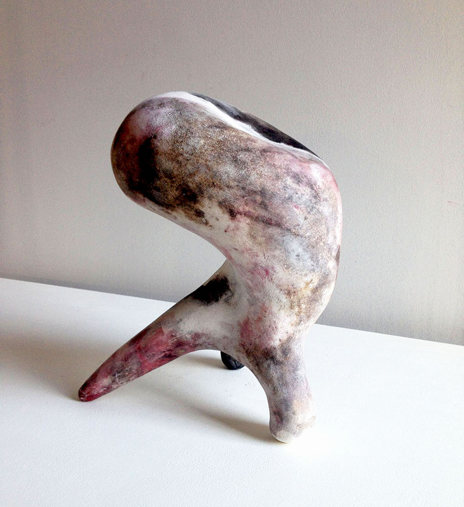 hand-built pit-fired ceramic, 12” x 10” x 9.5”