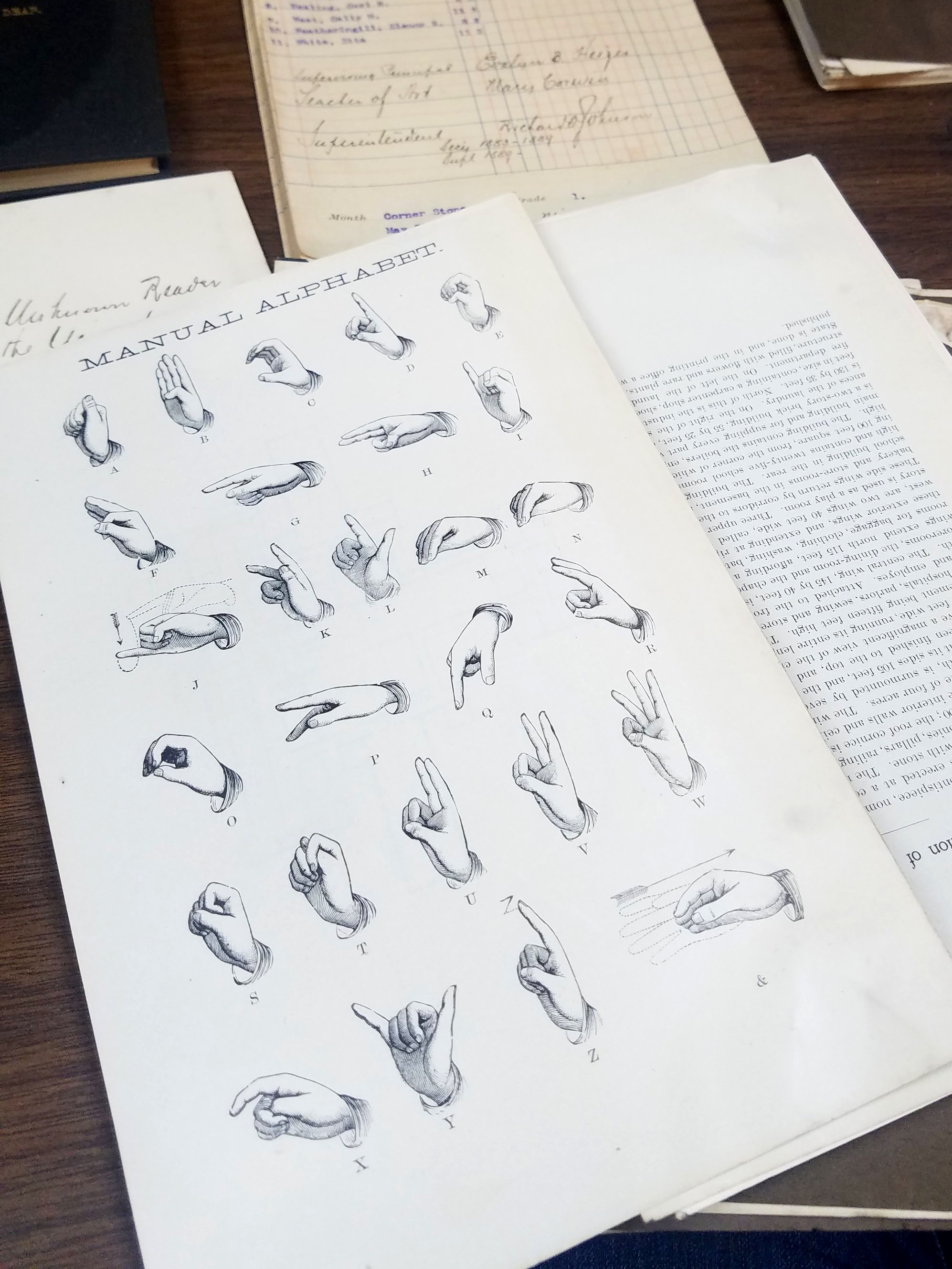 Finding some amazing documents while creating an inventory of a time capsule at the Indiana School for the Deaf