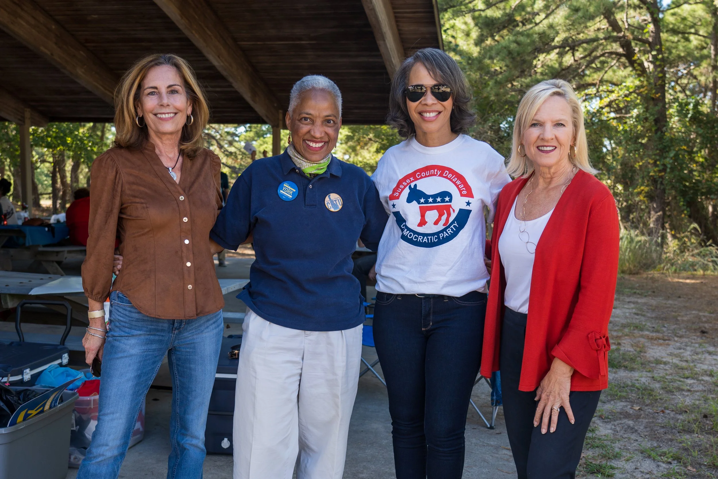 Attorney General Kathy Jennings, Auditor Candidate Lydia York, Congresswoman Lisa Blunt Rochester, Lt. Gov Bethany Hall-Long