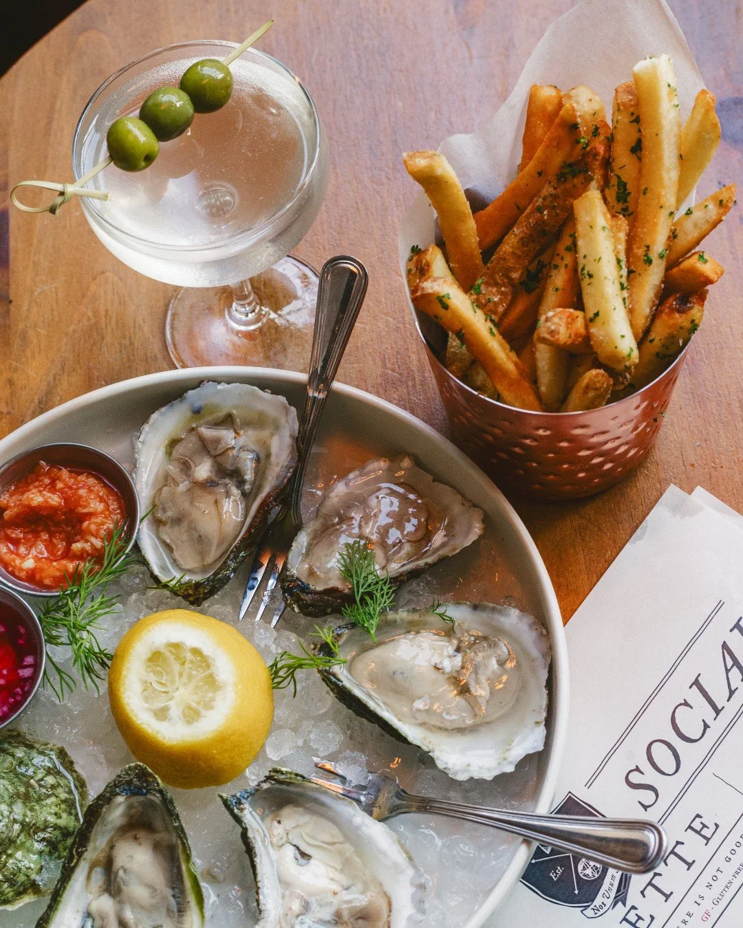 $1 Oysters are BACK by popular demand and staying until the end of the month! Join us tomorrow to get your fill and every Wednesday from 4pm-close! 🦪