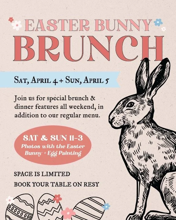 Join us Saturday, April 4 &amp; Sunday, April 5 for a festive Easter weekend at Franklin Social!

Enjoy our Easter brunch &amp; dinner specials alongside our full regular menu.

Kids can enjoy egg painting and photo opportunities with the Easter Bunn