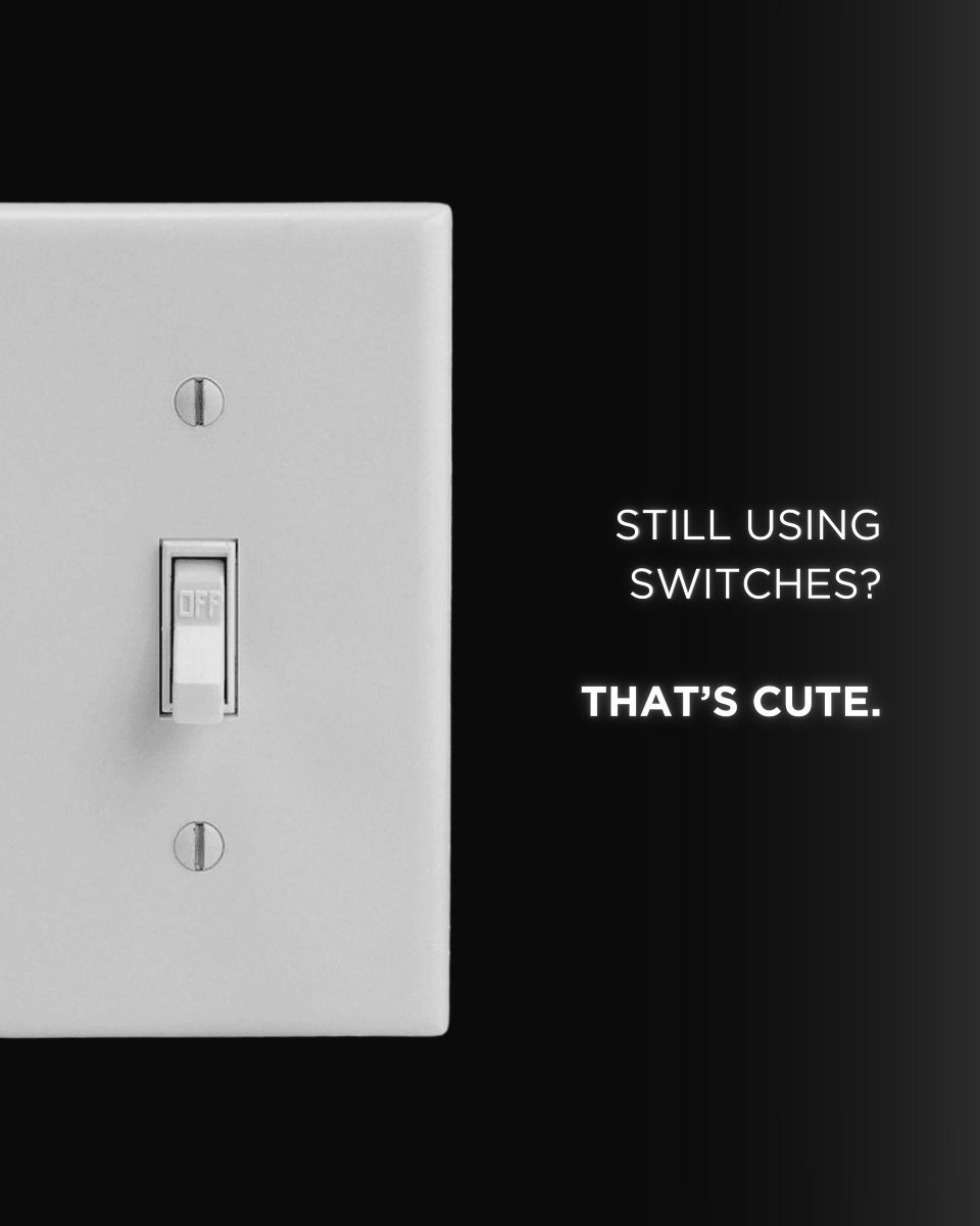 Running room to room just to turn off the lights? Classic.
Why not switch to smart switches that do it for you?
Call us and upgrade your home today.
#FairfieldIntegratedSystems #SmartSwitches #SmartHome #HomeAutomation #LuxuryLiving #EffortlessLiv