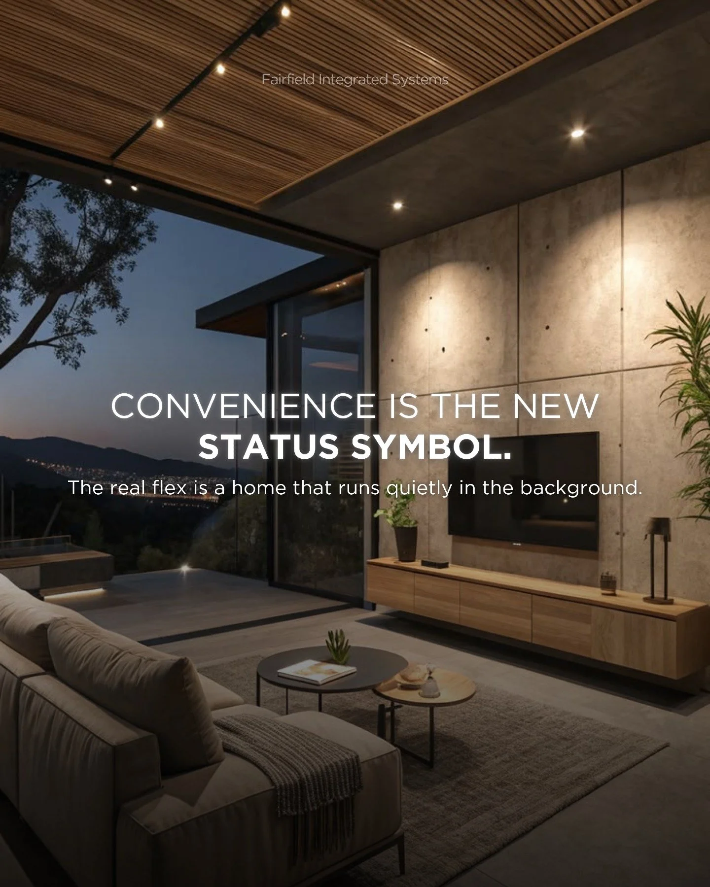 Real luxury is quiet convenience. Read the caption.

Anyone can buy expensive finishes. The real flex is a home where lights, climate, shades, and security run automatically without you thinking about it. Just a system that works smoothly in the back