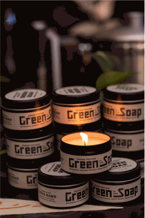 Green Soap Candle (Set of 3) — TRUE HAND