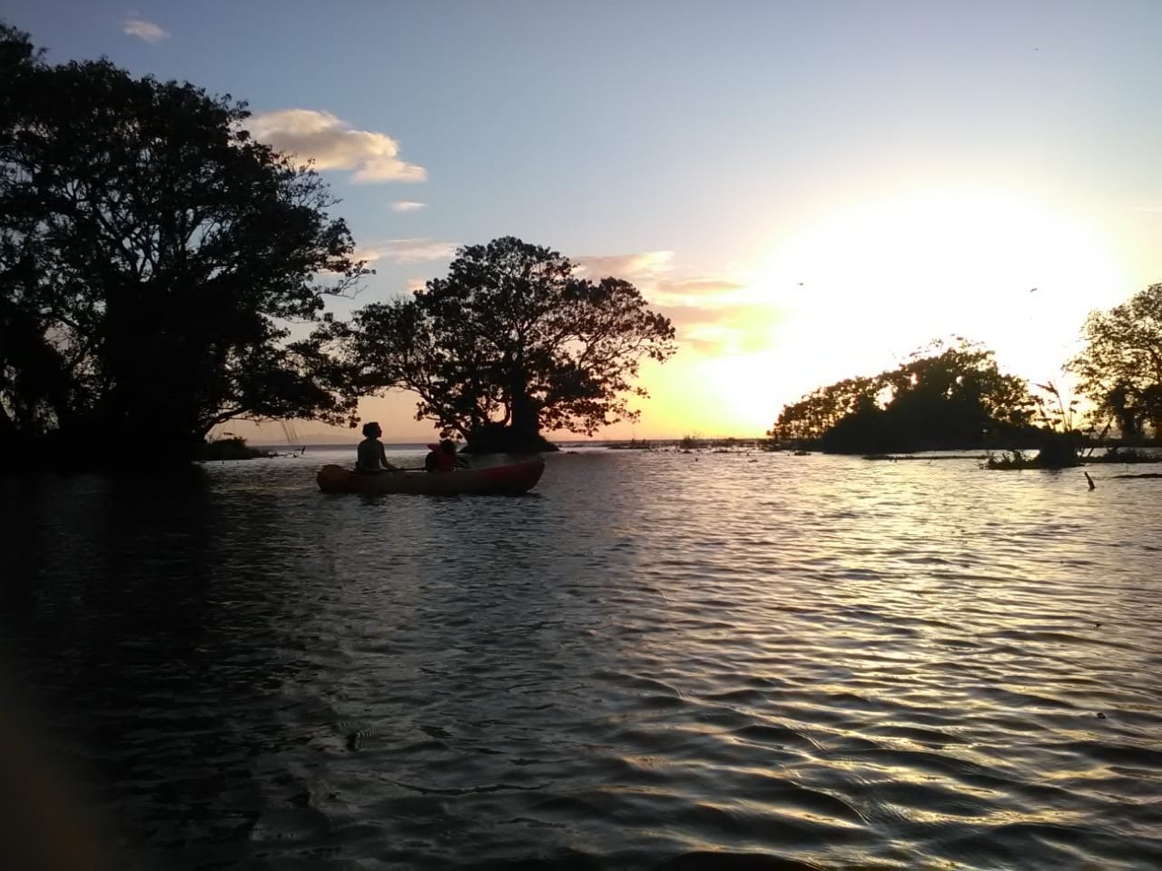 Group kayaking on Ometepe Island