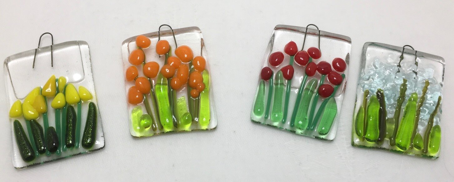 Four Fused Glass Floral Hangers.jpg