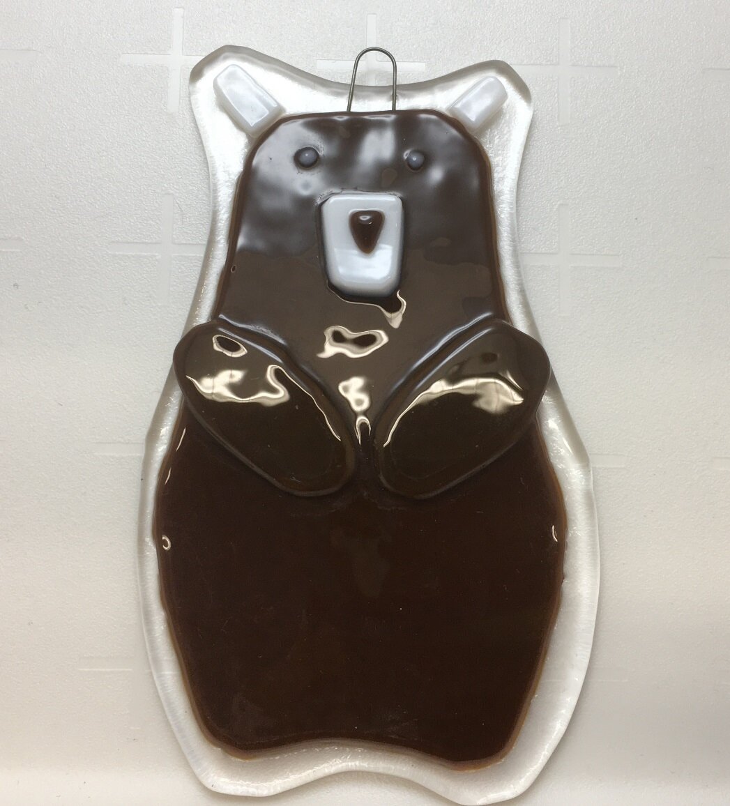 Bear Hanger Fused Glass made by client.jpg