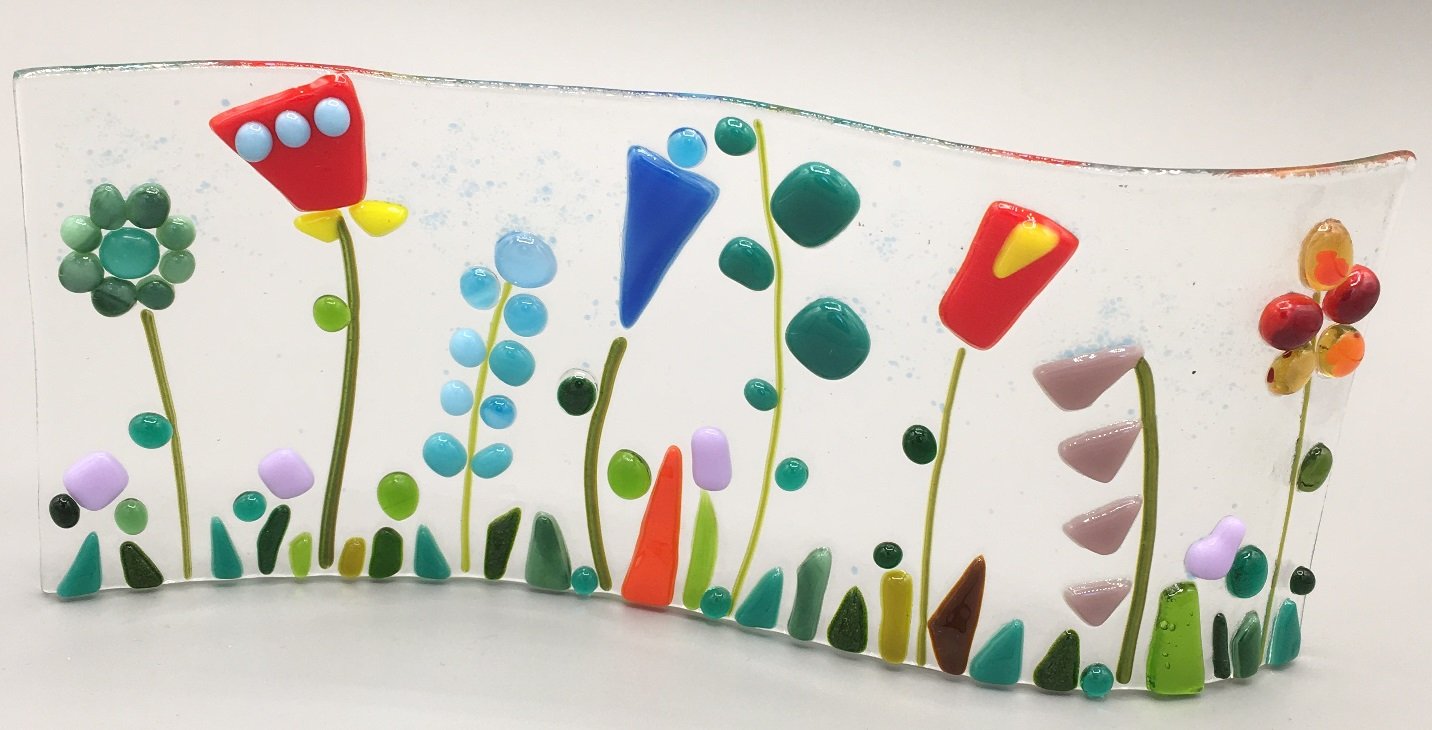 Quirky Flower Wave Fused Glass made by client.JPG