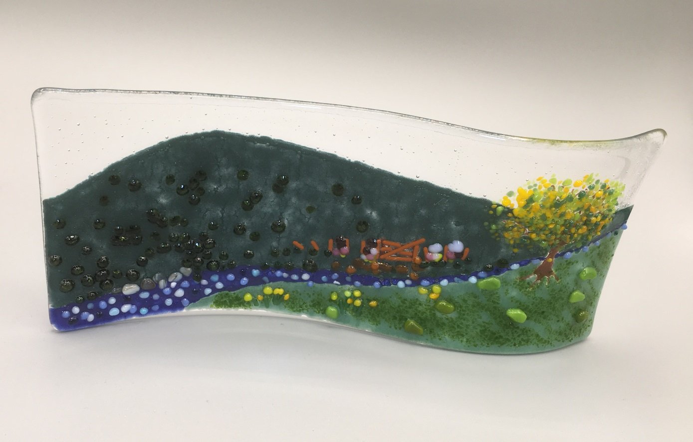 Countryside Landscape Wave Fused Glass.JPG