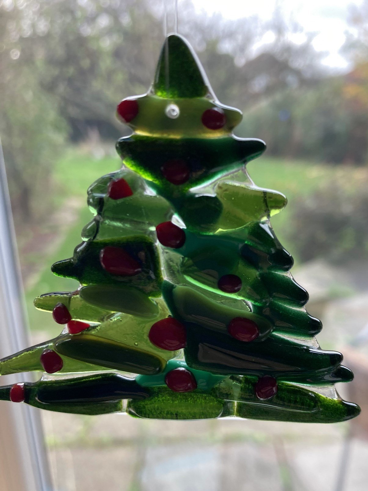 Hanging Xmas Tree Fused Glass made by client.jpg