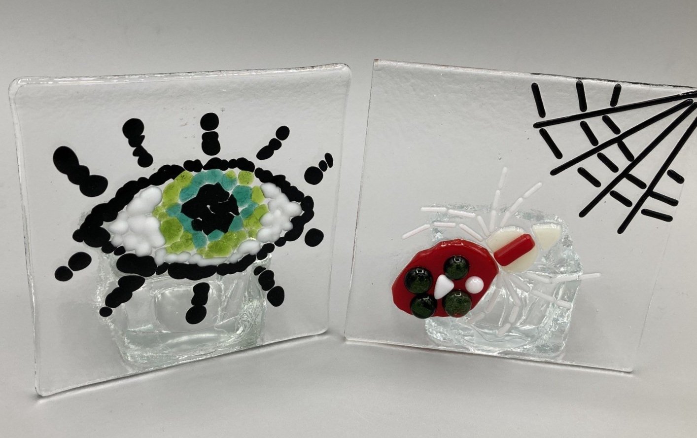 Eye+%26+Spider+Tealights+Fused+Glass+made+by+client+Stamford+College.jpg