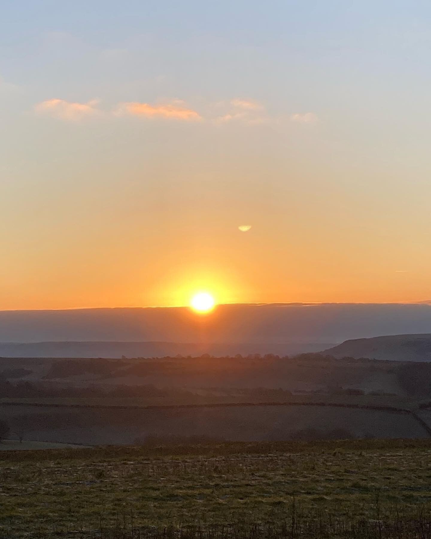 Beautiful sunrise from Ditchling Beacon. It's so cold and raw working before the sun is properly up but seeing the frosty crystals and the stunning light are the rewards.  #ditchlingbeacon #ditchling #westmeston #blackdoghill #frost #sunrise #freezin