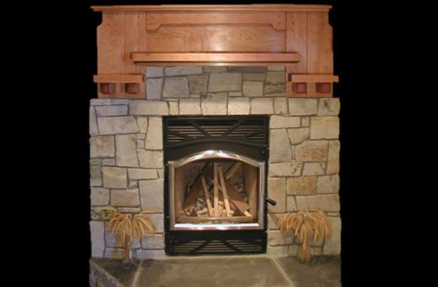 Arts and Crafts Quartered Cherry Mantle