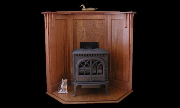 Classic Corner Fireplace