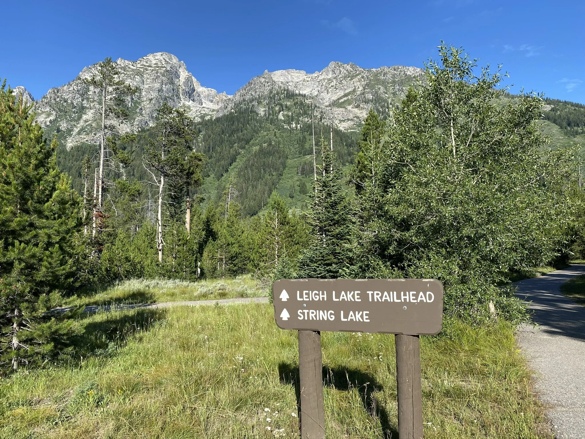 The trail that will take us past String, Leigh, and Bearpaw Lakes