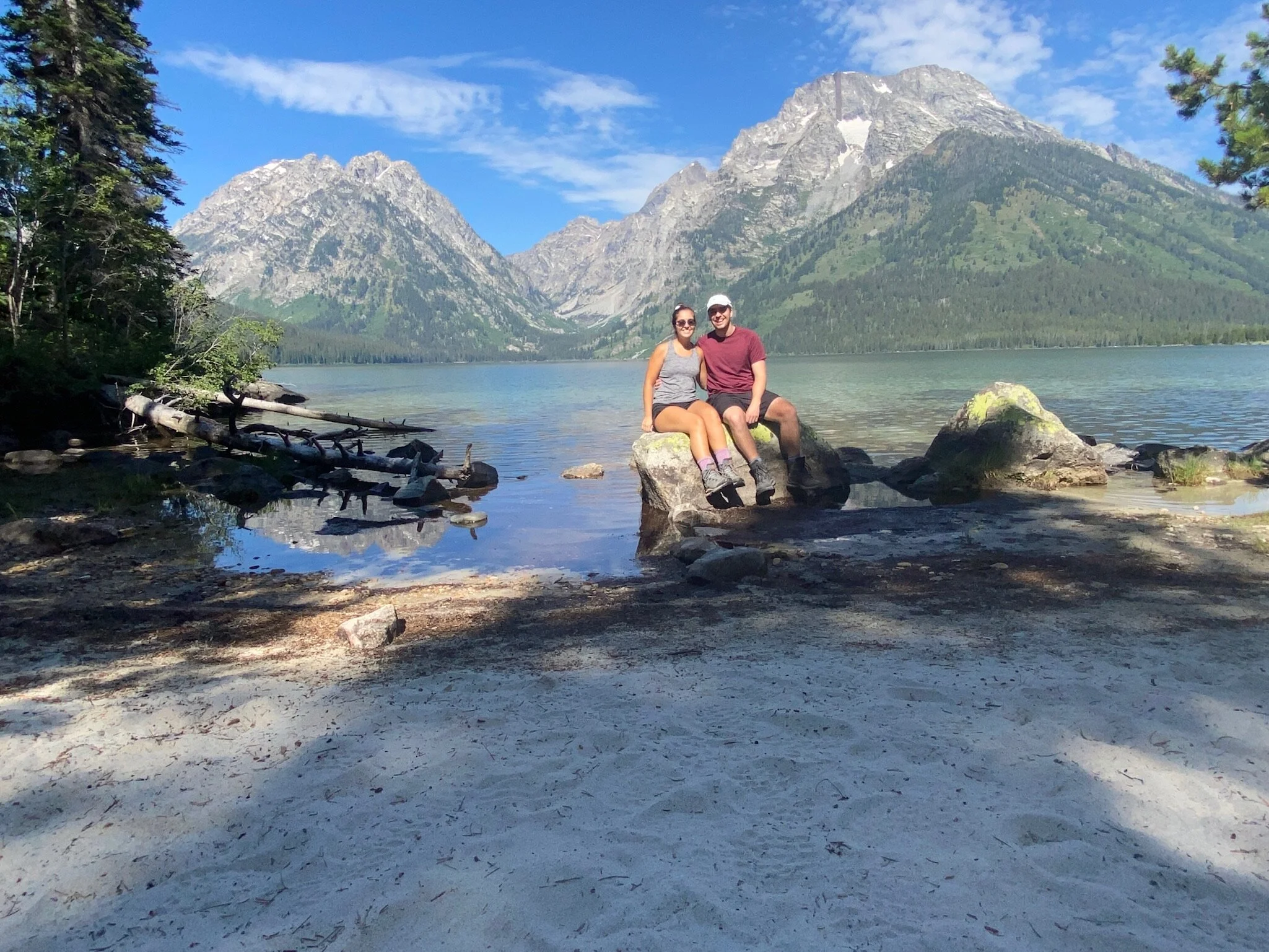 One of the many small beach areas - shout out to our tripod for all of our photos this week!