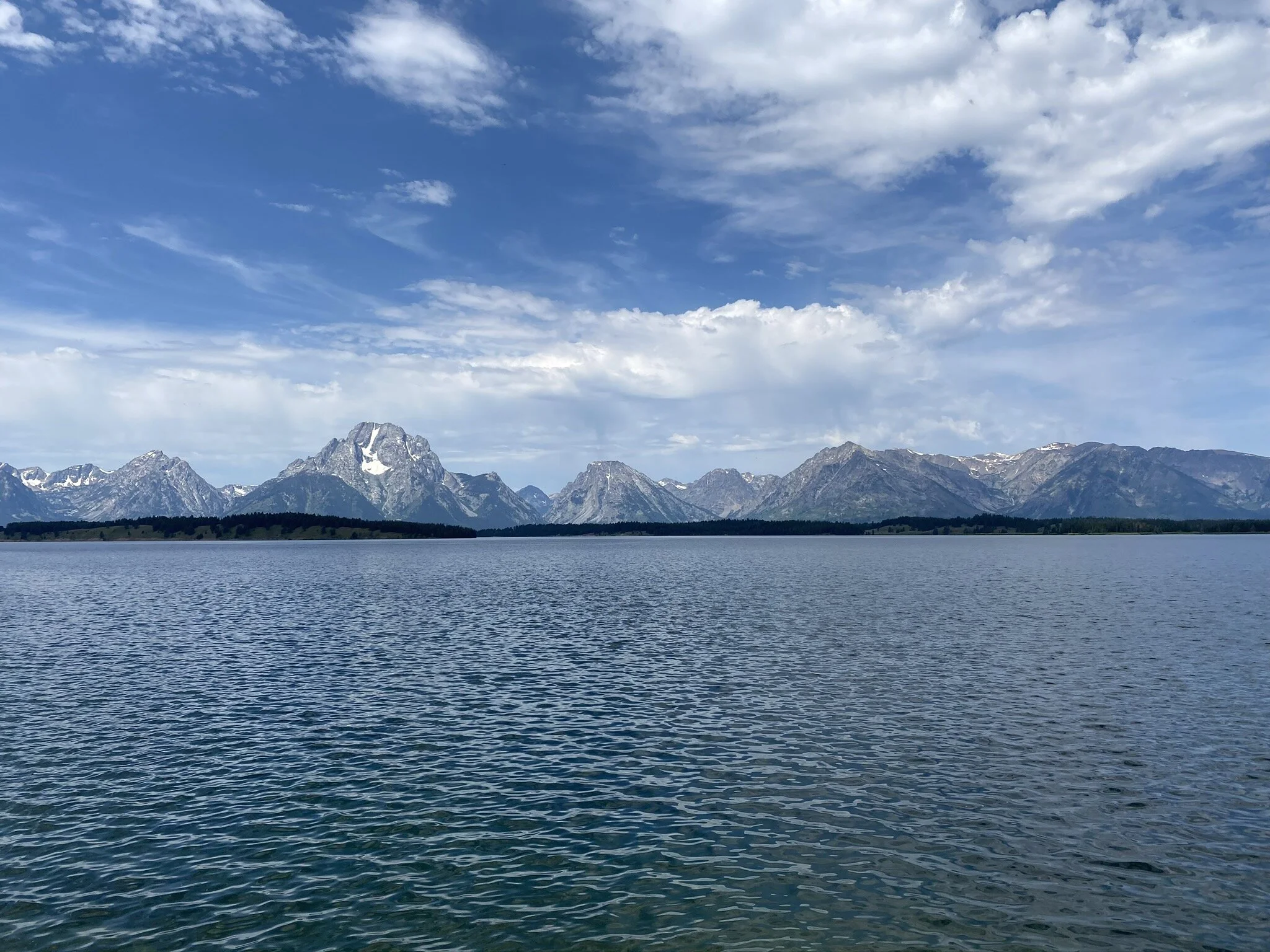 The view from the Jackson Lake Dam