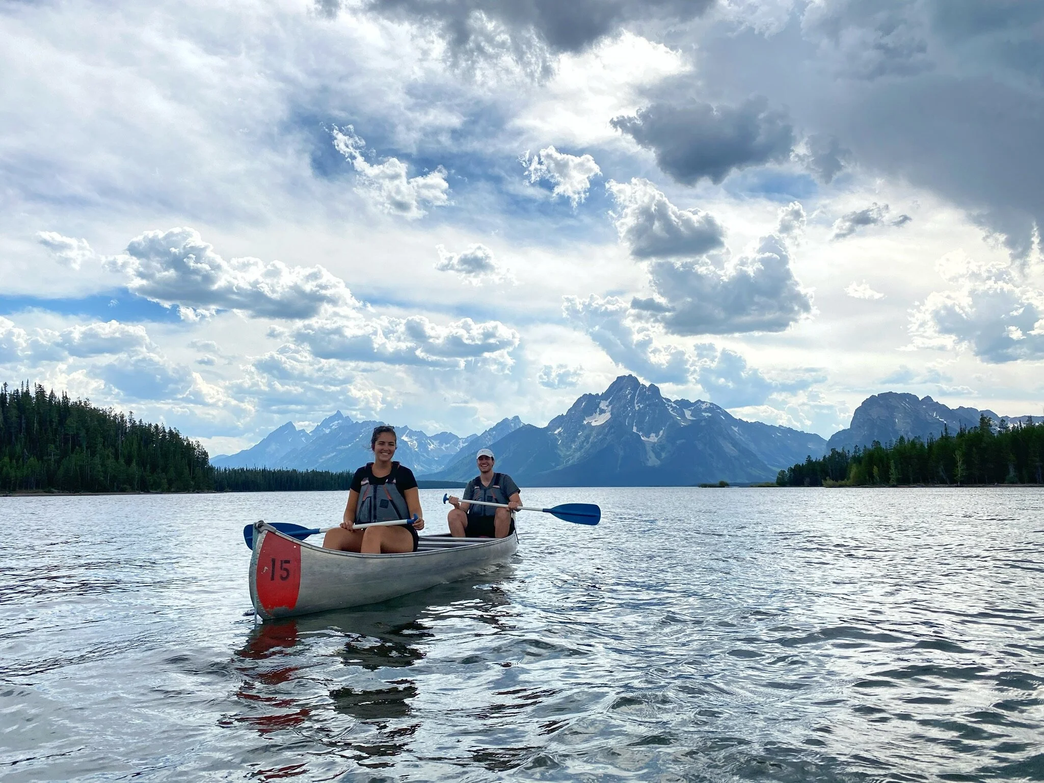 Out on Jackson Lake right before it started pouring