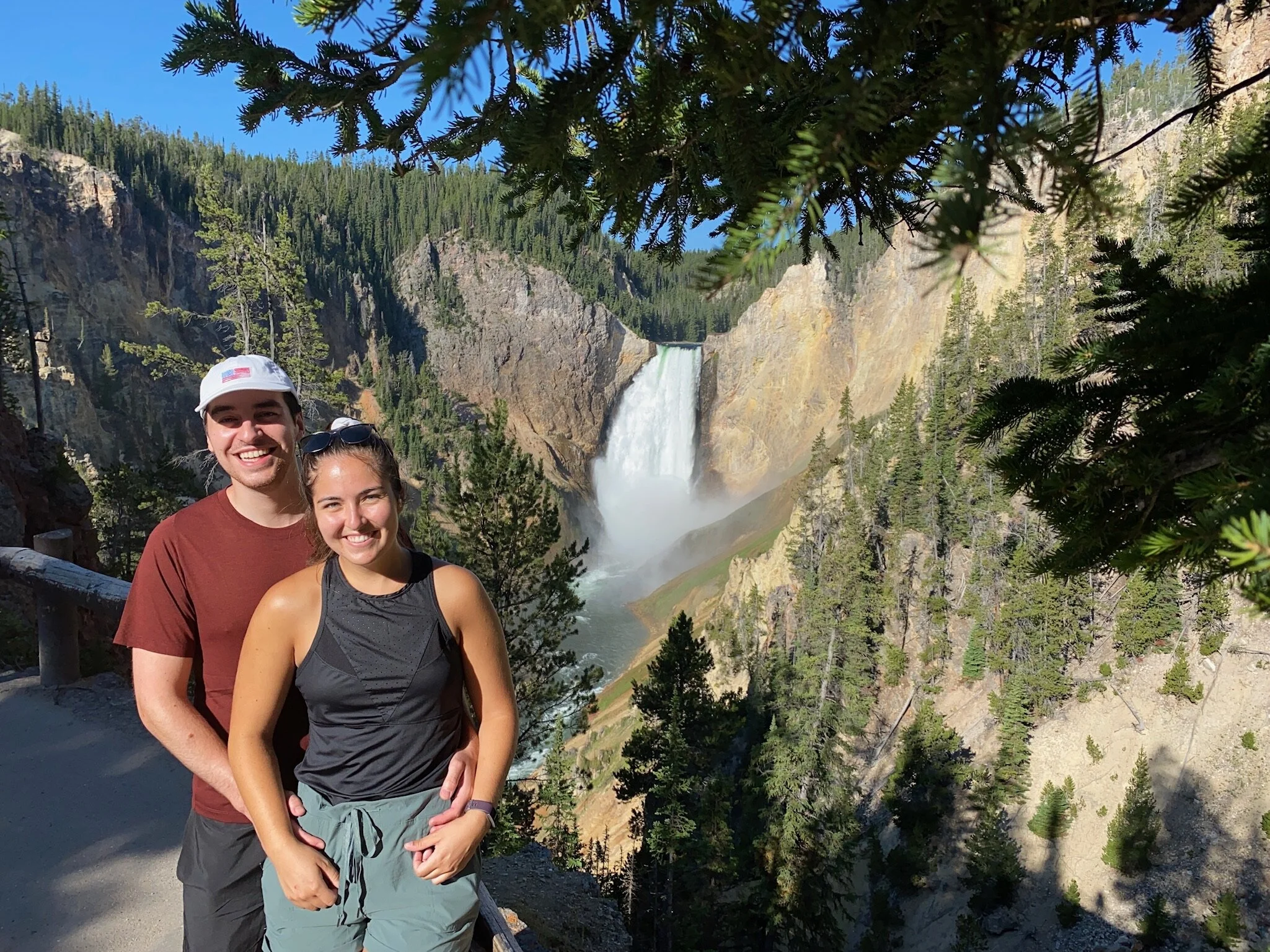 The view of Lower Falls from Red Rock Point