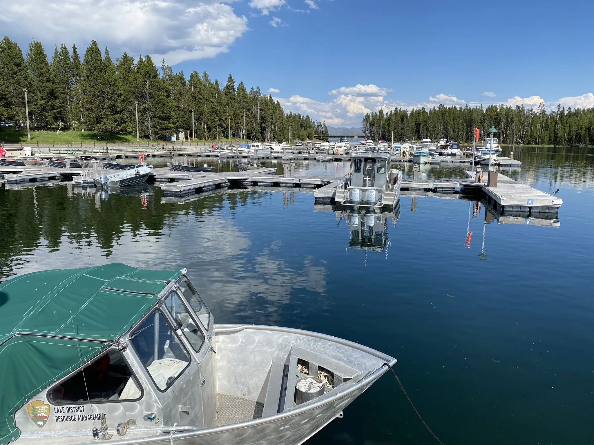 Lots of boats docked at Bridge Bay Marina