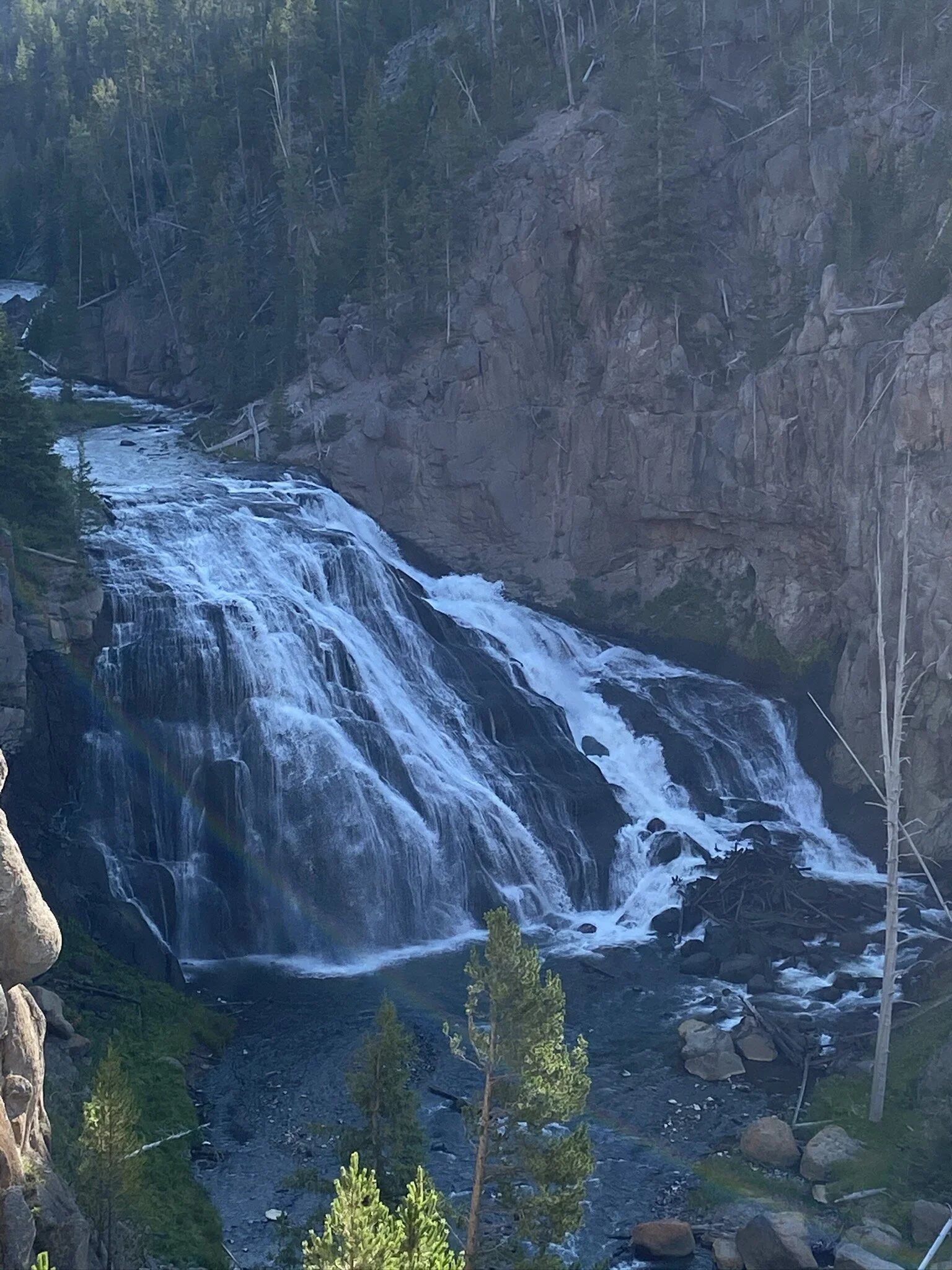 A quick stop at Gibbon Falls. Make sure to read the signs here - lots of fun info!