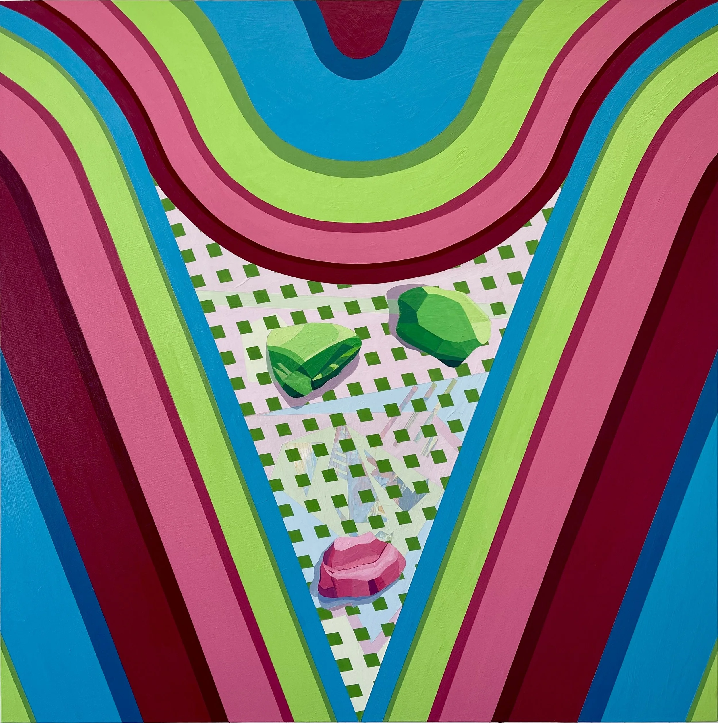  She Holds Many Things  2024  acrylic on canvas  36” x 36” 