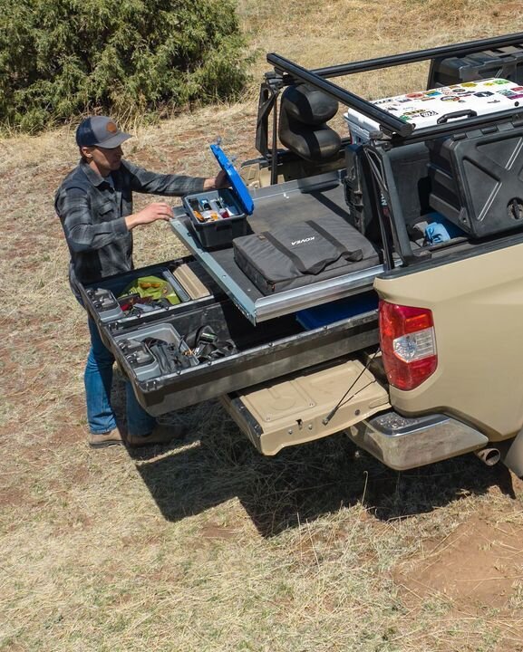 What is the best upgrade you can do to your adventure truck?
Hint: It has drawers in it🔥 and a CargoGlide on top. 
Check out DECKED truck bed storage today at R &amp; S Truck Caps: Strasburg, OH