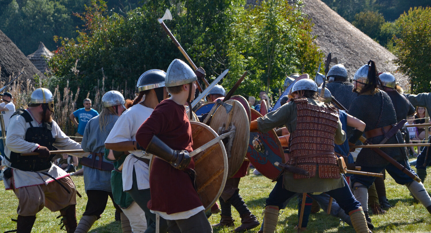 Butser Ancient Farm Viking Saxon Battle