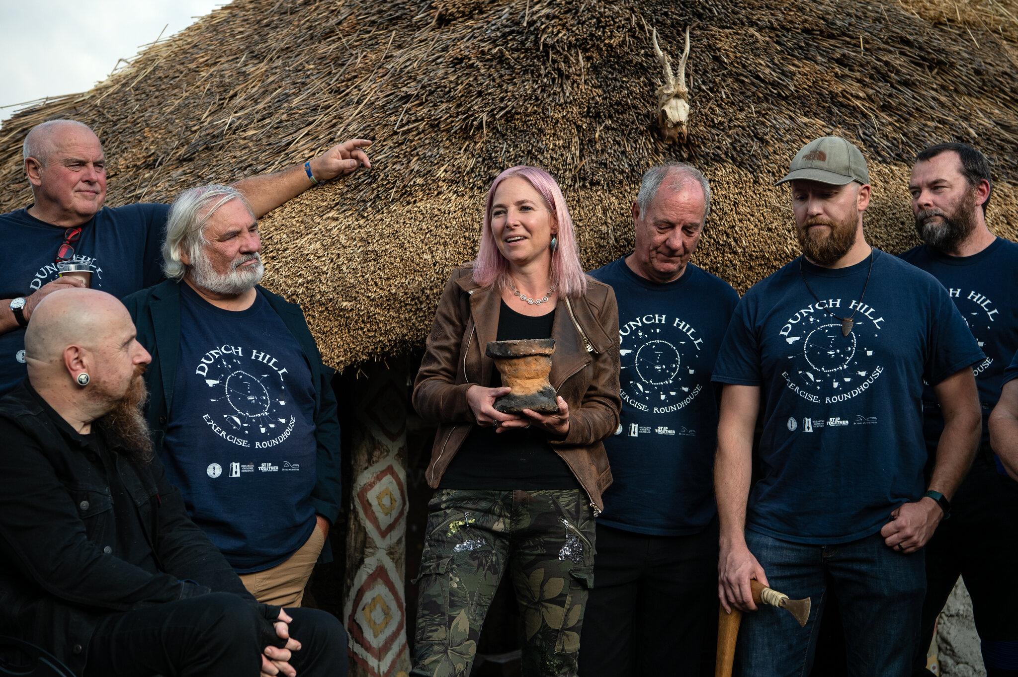Professor Alice Roberts chats with some of the veterans