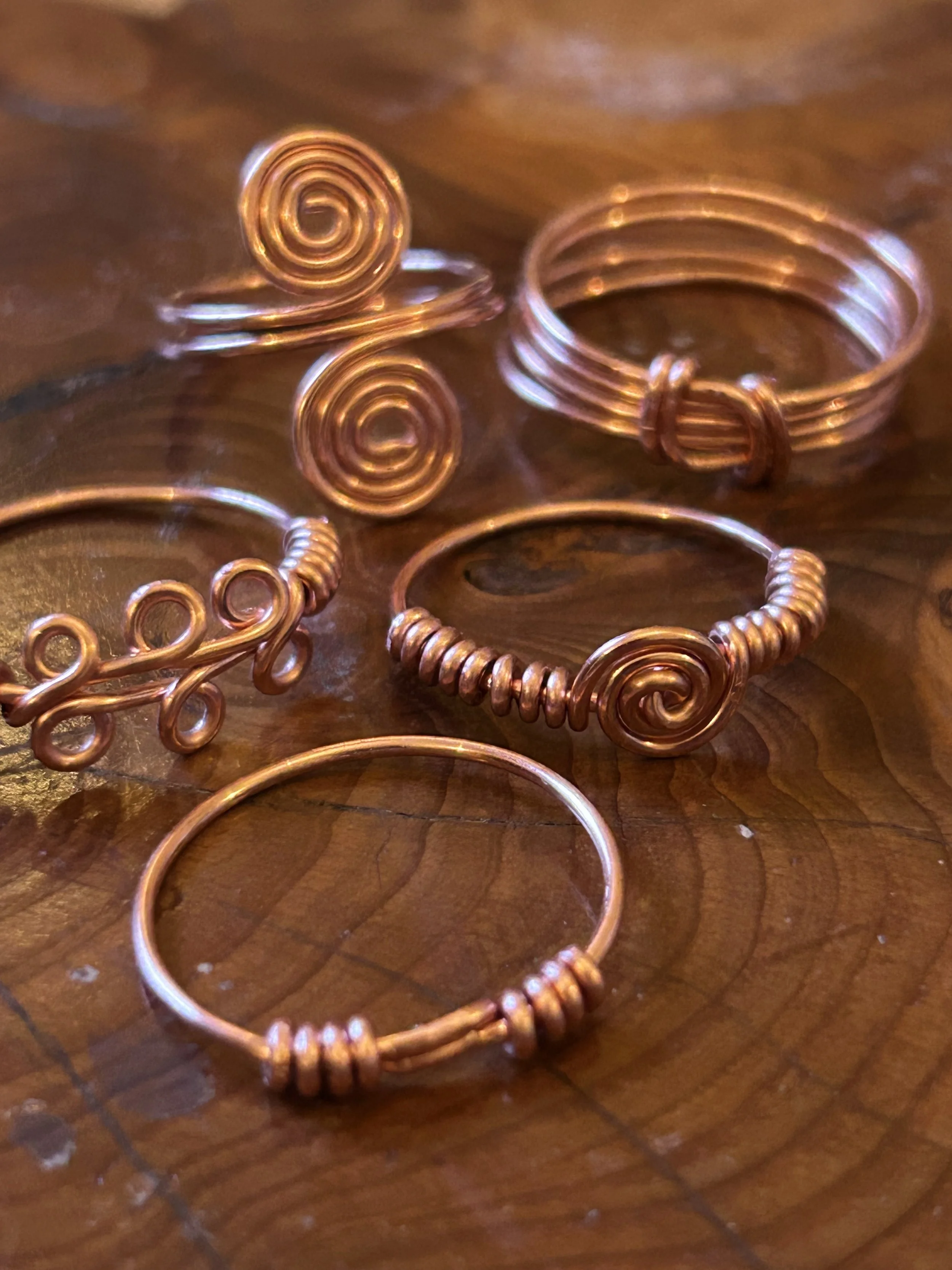 Ancient Wire Work ~     5 Ring Designs