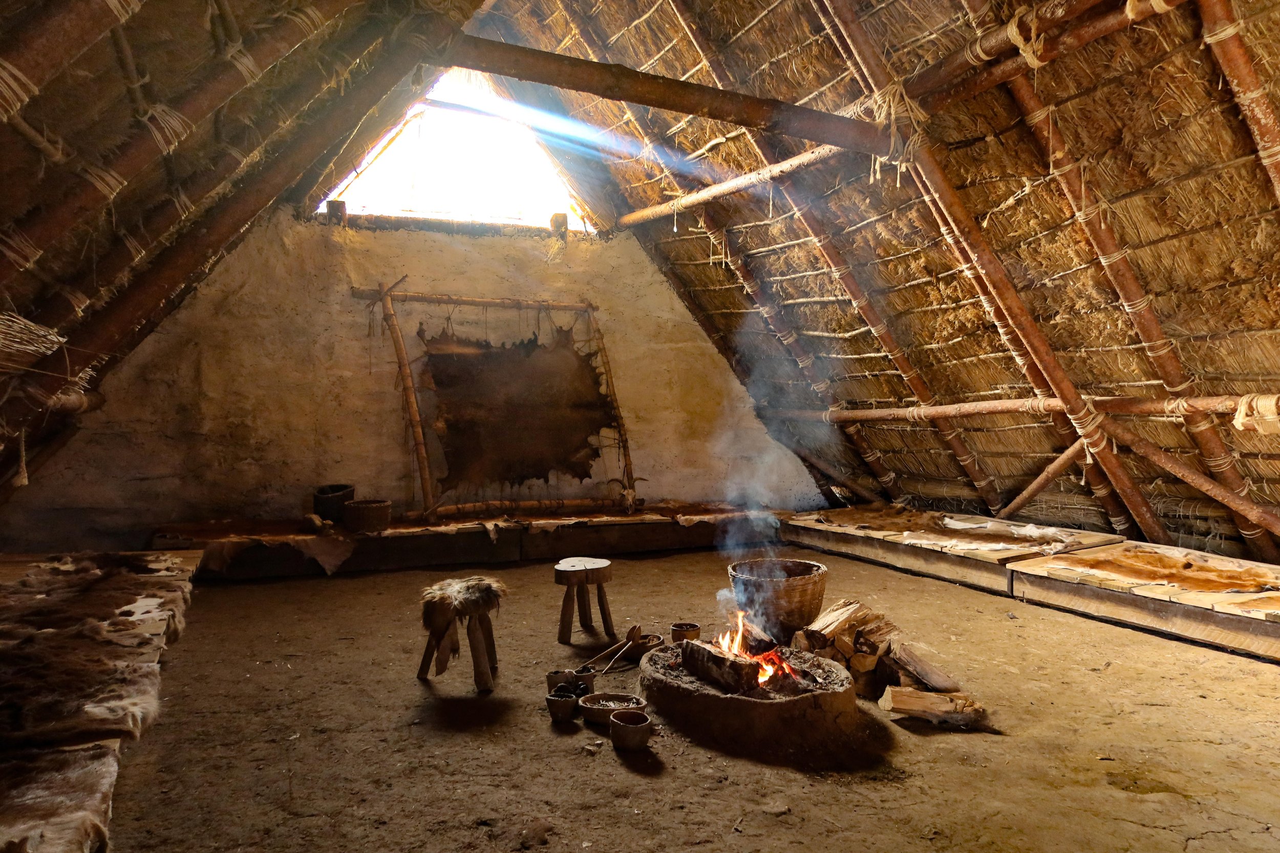 The interior of our Stone Age house