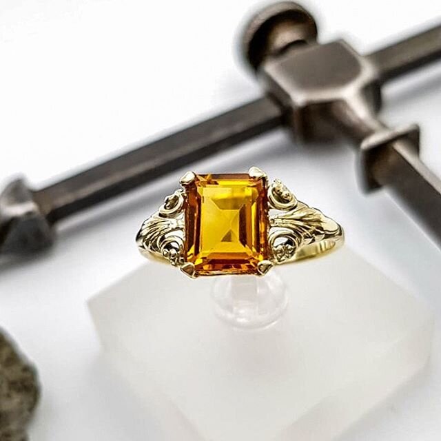 Damenring 💍 aus 585 Gelbgold mit einem Citrin 🧡 aus meiner Werkstatt ⚒