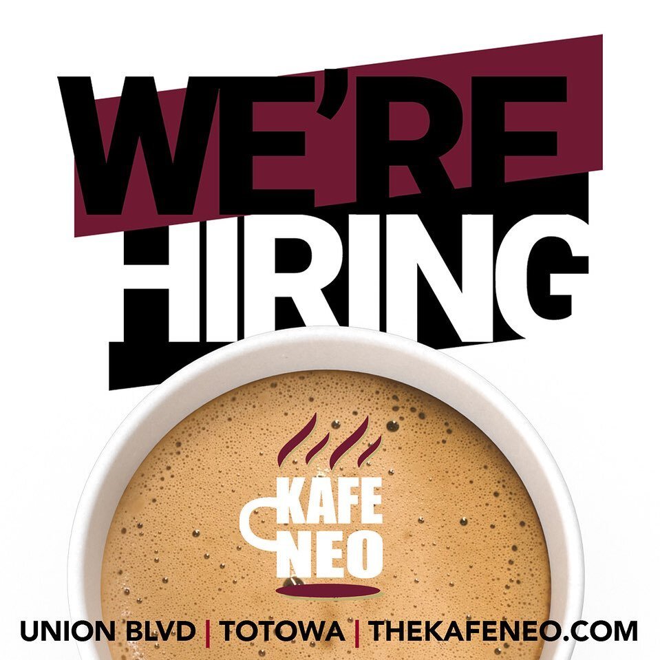 Looking for a fun place to work?? Kafe Neo is hiring! ☕️ Come in and fill out an application if interested 😊